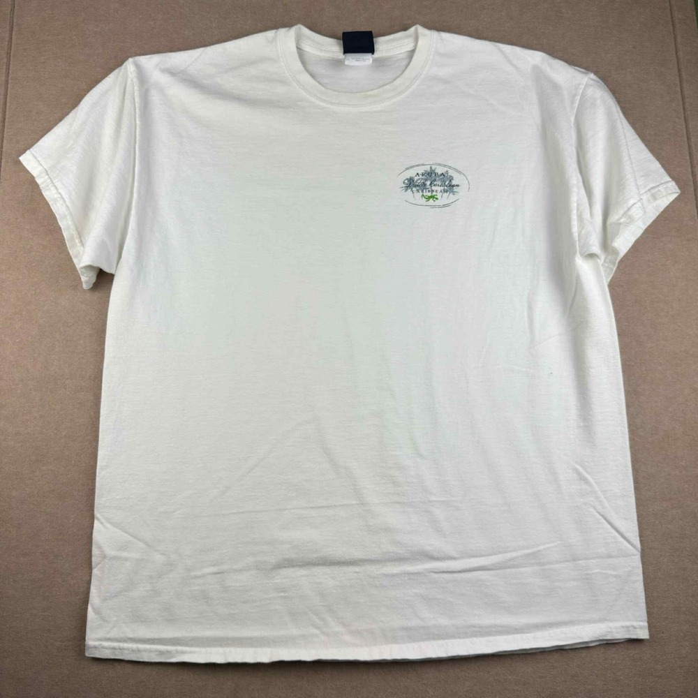 Blue 84 T-Shirt‎ Men's XL White Aruba Dutch Caribbean Vacation Tourist Tee